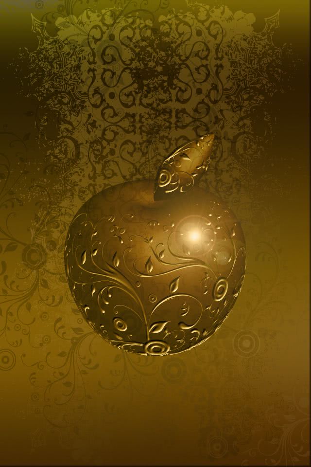 金の林檎の写真